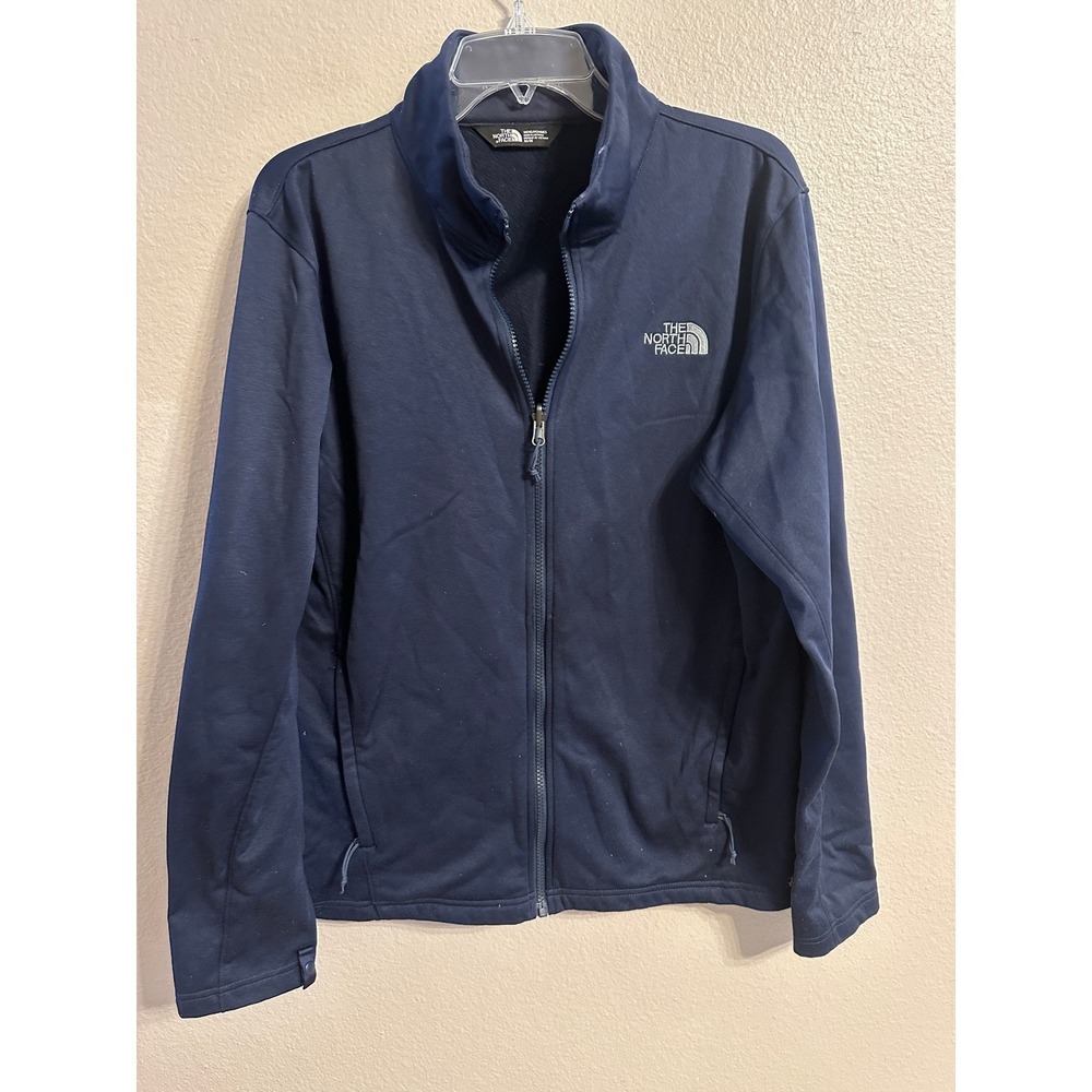 The North Face Mens Full Zip Fleece Jacket - Medium Navy Blue Outdoor